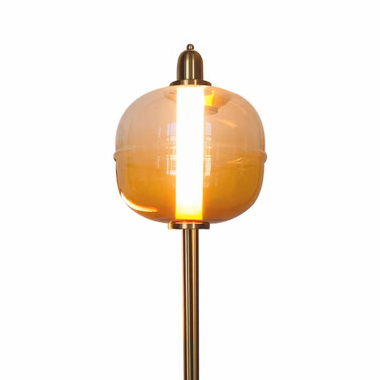 Lampadaire en verre marron dégradé de luxe pour hôtel, pour salon