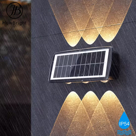Lampe solaire murale LED IP54, étanche, SMD5050, 3000K, ABS, éclairage décoratif extérieur